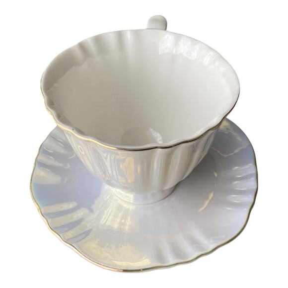 Grace Teaware Opalescent Lusterware Tea Cup & Saucer - Picture 3 of 5